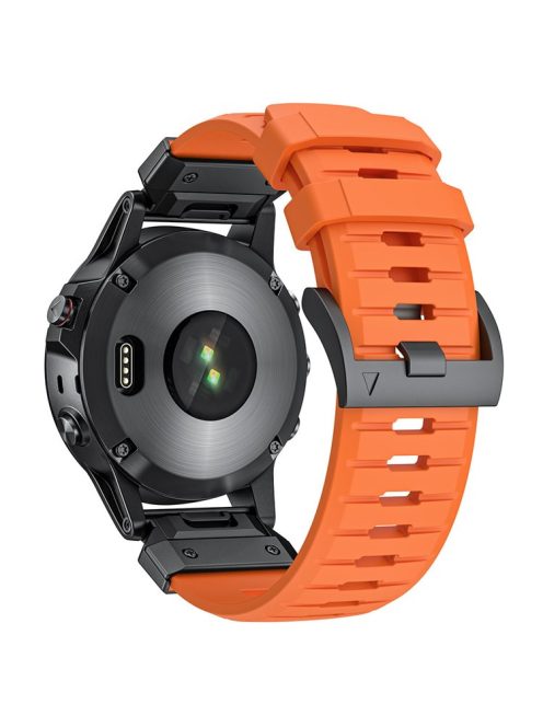 For Garmin Fenix 3 / 5 / 5X / 6X / 7X Replacement Strap 22mm Universal Smart Watch Fluorubber Wrist Band - Orange