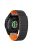 For Garmin Fenix 5 / 5X / 6X / 7X Watch Strap 22mm Dual Color Silicone Smart Watch Band - Black / Orange