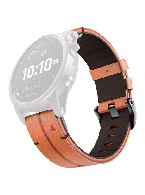 For Garmin Fenix 5X 6X 7X Pro Tactix Delta 26mm Genuine Leather Watch Strap Band Replacement - Brown