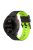 For Garmin Fenix 7 / 6 / 5 / Amazfit Falcon Silicone Watch Band 22mm Dual Color Adjustable Smart Watch Strap Replacement - Black / Lime