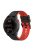 For Garmin Fenix 7 / 6 / 5 / Amazfit Falcon Silicone Watch Band 22mm Dual Color Adjustable Smart Watch Strap Replacement - Black / Red