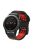 For Garmin Fenix 7 / 6 / 5 Soft Silicone Sport Replacement Band Quick Release Dual Color Watch Strap - Black / Red