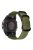 For Garmin Fenix 7 / 6 Pro / Forerunner 935 / 945 22mm Nylon Smart Watch Strap Stainless Steel Three Loops Replacement Wrist Band - Green