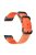 For Garmin Fenix 7 / 6 Pro / Forerunner 935 / 945 22mm Nylon Smart Watch Strap Stainless Steel Three Loops Replacement Wrist Band - Orange