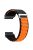 For Garmin Fenix 7 / 7 Pro / 5 Watch Band 22mm Quick Release C Buckle Nylon Watch Strap - Black+Orange