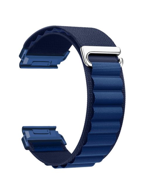 For Garmin Fenix 7 / 7 Pro / 5 Watch Band 22mm Quick Release C Buckle Nylon Watch Strap - Dark Blue