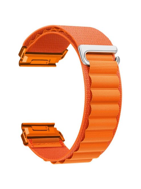 For Garmin Fenix 7 / 7 Pro / 5 Watch Band 22mm Quick Release C Buckle Nylon Watch Strap - Orange