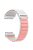 For Garmin Fenix 7 / 7 Pro / 5 Watch Band 22mm Quick Release C Buckle Nylon Watch Strap - White+Pink