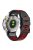 For Garmin Fenix 7 / 7 Pro Silicone Watch Strap 22mm Dual Color Band with 3 Rows Holes - Black+Red