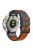 For Garmin Fenix 7 / 7 Pro Silicone Watch Strap 22mm Dual Color Band with 3 Rows Holes - Charcoal Grey+Orange