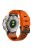 For Garmin Fenix 7 / 7 Pro Silicone Watch Strap 22mm Dual Color Band with 3 Rows Holes - Orange+Black