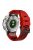 For Garmin Fenix 7 / 7 Pro Silicone Watch Strap 22mm Dual Color Band with 3 Rows Holes - Red+Black