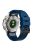 For Garmin Fenix 7 / 7 Pro Silicone Watch Strap 22mm Dual Color Band with 3 Rows Holes - Sapphire+Black