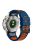 For Garmin Fenix 7 / 7 Pro Silicone Watch Strap 22mm Dual Color Band with 3 Rows Holes - Sapphire+Orange