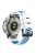 For Garmin Fenix 7 / 7 Pro Silicone Watch Strap 22mm Dual Color Band with 3 Rows Holes - White+Blue