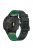 For Garmin Fenix 7 / 7 Pro Watch Strap 22mm Leather + Silicone Watch Band - Black+Green