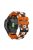 For Garmin Fenix 7 / Descent G1 / Epix Gen2 Silicone Watch Band Football Pattern 22mm Watch Strap - Orange