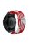 For Garmin Fenix 7 / Epix / Instinct 2 / Approach S62 / Fenix 5 Nylon Strap 22mm Smart Watch Band with Buckle - Red / White