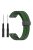 For Garmin Fenix 7 / Forerunner 965 / 955 / 945 / 935 Silicone Band Black Buckle 22mm Watch Strap - Army Green