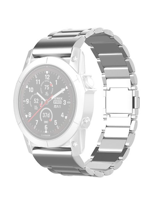 For Garmin Fenix 7 / Forerunner 965 / 955 / 945 / 935 Watch Band 22mm Magnetic Clasp Metal Titanium Alloy Strap - Silver