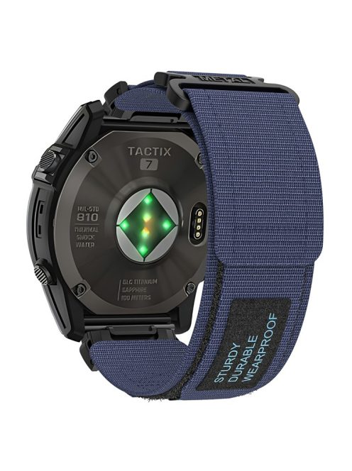 For Garmin Fenix 7 / Forerunner 965 / 955 / 945 / 935 Watch Band 22mm Rugged Nylon Sports Strap - Blue