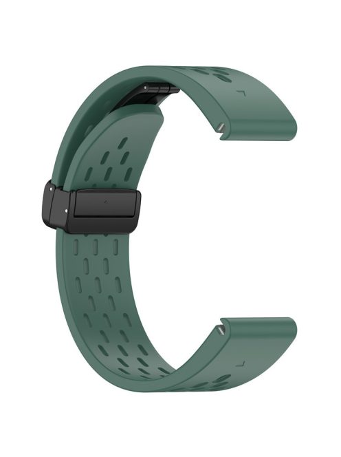 For Garmin Fenix 7 / Forerunner 965 / 955 / 945 / 935 Watch Band 22mm Silicone Breathable Wristband - Dark Green