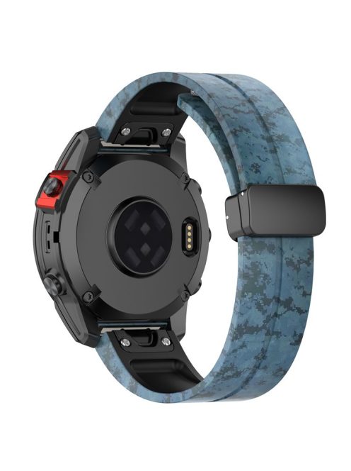 For Garmin Fenix 7 / Forerunner 965 / 955 / 945 / 935 Watch Band Black Buckle 22mm Camouflage Wriststrap - Mosaic