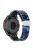 For Garmin Fenix 7 / Forerunner 965 / 955 / 945 / 935 Watch Band Silver Buckle 22mm Silicone Strap - Camo Blue