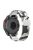 For Garmin Fenix 7 / Forerunner 965 / 955 / 945 / 935 Watch Band Silver Buckle 22mm Silicone Strap - Camo White