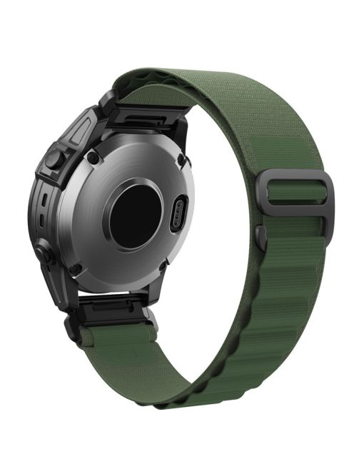 For Garmin Fenix 7 / Forerunner 965 / 955 / 945 / 935 Watch Strap Nylon Loop Quick Release 22mm Wristband - Army Green