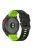 For Garmin Fenix 7 Pro  Silicone Watch Bands Dual-color Horizontal Stripes Wrist Strap - Black / Lime