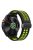 For Garmin Fenix 7 Pro / Fenix 7 Replacement Band 22mm Silicone Strap with Magnetic Buckle - Black+Fluorescent Green