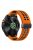 For Garmin Fenix 7 Pro / Fenix 7 Replacement Band 22mm Silicone Strap with Magnetic Buckle - Orange+Black