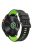 For Garmin Fenix 7 Quickfit 22mm Replacement Watch Strap Carbon Fiber Texture Silicone Band - Black+Lime