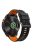 For Garmin Fenix 7 Quickfit 22mm Replacement Watch Strap Carbon Fiber Texture Silicone Band - Black+Orange