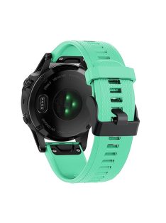   For Garmin Fenix 7 Wrist Band Quick Release Silicone Adjustable Watch Strap with Black Buckle - Light Green