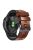 For Garmin Fenix 7/6 Pro/5 Plus Replacement Watch Strap 22mm Crocodile Texture Leather Coated Silicone Wrist Band - Brown