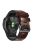 For Garmin Fenix 7/6 Pro/5 Plus Replacement Watch Strap 22mm Crocodile Texture Leather Coated Silicone Wrist Band - Coffee