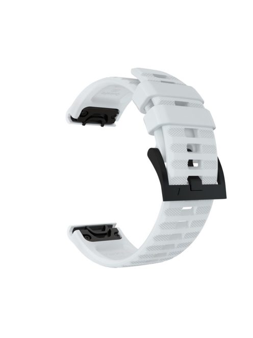 For Garmin Fenix 7/6 Sapphire GPS/6 Pro GPS/6 GPS/5 Plus/5 Silicone Smart Watch Band Adjustable Wrist Strap - White