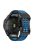 For Garmin Fenix 7/Epix Two Rows Holes Dual-color Quick Release Silicone Watch Band Wrist Strap 22mm - Black/Blue