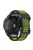 For Garmin Fenix 7/Epix Two Rows Holes Dual-color Quick Release Silicone Watch Band Wrist Strap 22mm - Black/Green