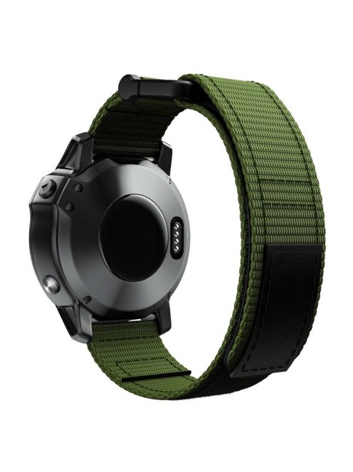 For Garmin Fenix 7/Fenix 6 Pro/Forerunner 935/945 22mm Smart Watch Strap Adjustable Nylon Loop Wrist Band - Army Green