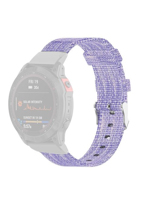 For Garmin Fenix 7S / 6S / 5S / Instinct 2S Breathable Canvas Watch Strap Smart Watch Band with Tool - Purple