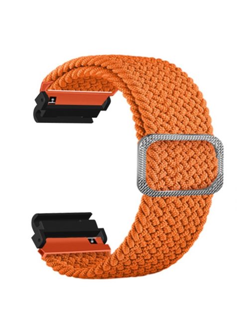 For Garmin Fenix 7S / 6S / 5S Stretchy Nylon Watch Strap Sport Wristbands with 20mm PC Connector - Orange