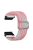 For Garmin Fenix 7S / 6S / 5S Stretchy Nylon Watch Strap Sport Wristbands with 20mm PC Connector - Pink+White