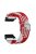 For Garmin Fenix 7S / 6S / 5S Stretchy Nylon Watch Strap Sport Wristbands with 20mm PC Connector - Red+White