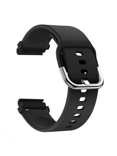 For Garmin Fenix 7S / 6S / 5S Watch Strap Silicone Breathable Replacement Bands with 20mm PC Connector - Black