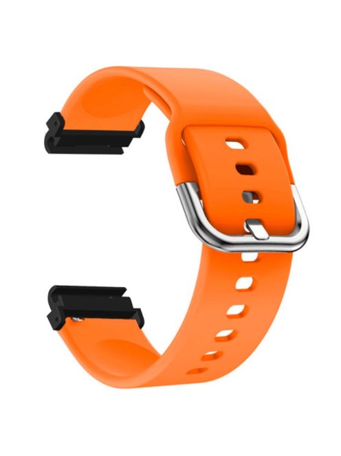 For Garmin Fenix 7S / 6S / 5S Watch Strap Silicone Breathable Replacement Bands with 20mm PC Connector - Orange