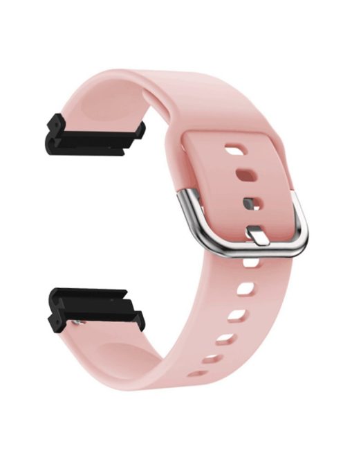 For Garmin Fenix 7S / 6S / 5S Watch Strap Silicone Breathable Replacement Bands with 20mm PC Connector - Pink