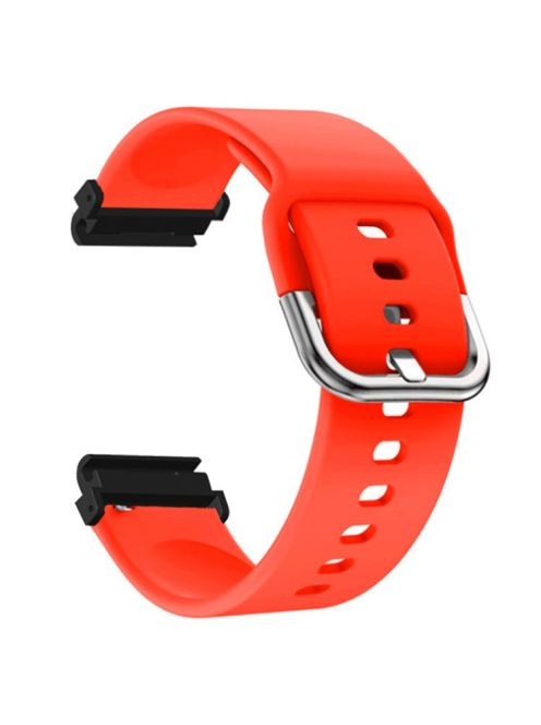 For Garmin Fenix 7S / 6S / 5S Watch Strap Silicone Breathable Replacement Bands with 20mm PC Connector - Red